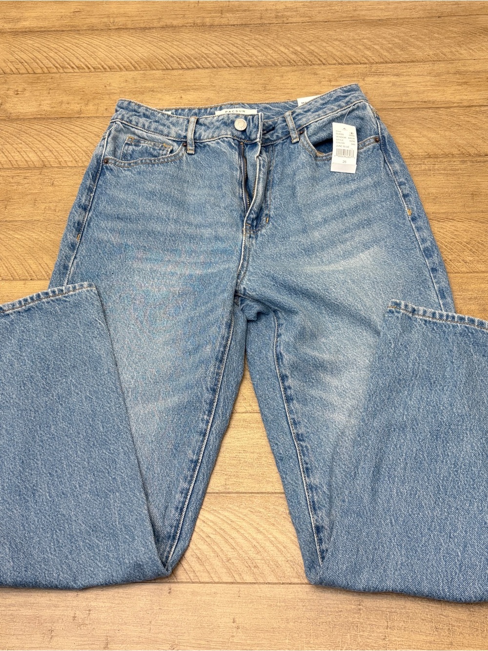 PacSun Light Blue High-Rise Straight Leg Jeans
